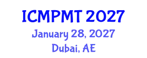 International Conference on Marketing, Product Management and Technology (ICMPMT) January 28, 2027 - Dubai, United Arab Emirates