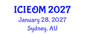 International Conference on Industrial Engineering and Operations Management (ICIEOM) January 28, 2027 - Sydney, Australia