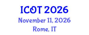 International Conference on Orthopedics and Traumatology (ICOT) November 11, 2026 - Rome, Italy