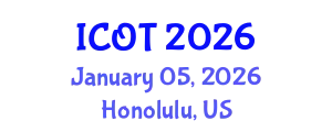 International Conference on Orthopedics and Traumatology (ICOT) January 05, 2026 - Honolulu, United States
