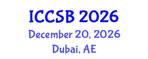 International Conference on Computational and Systems Biology (ICCSB) December 20, 2026 - Dubai, United Arab Emirates