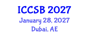 International Conference on Computational and Systems Biology (ICCSB) January 28, 2027 - Dubai, United Arab Emirates