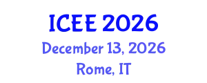 International Conference on Electrical Engineering (ICEE) December 13, 2026 - Rome, Italy