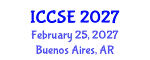 International Conference on Computer Science and Engineering (ICCSE) February 25, 2027 - Buenos Aires, Argentina