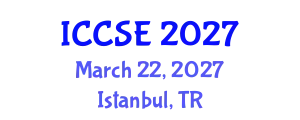 International Conference on Computer Science and Engineering (ICCSE) March 22, 2027 - Istanbul, Turkey