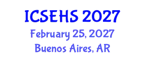 International Conference on Sport, Exercise and Health Sciences (ICSEHS) February 25, 2027 - Buenos Aires, Argentina