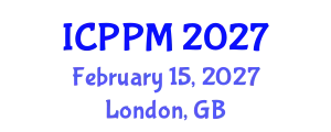 International Conference on Pharmacology and Pharmaceutical Medicine (ICPPM) February 15, 2027 - London, United Kingdom