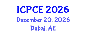 International Conference on Pharmacy and Chemical Engineering (ICPCE) December 20, 2026 - Dubai, United Arab Emirates