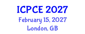 International Conference on Pharmacy and Chemical Engineering (ICPCE) February 15, 2027 - London, United Kingdom
