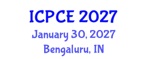International Conference on Pharmacy and Chemical Engineering (ICPCE) January 30, 2027 - Bengaluru, India