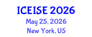 International Conference on Education and Instructional Systems Engineering (ICEISE) May 25, 2026 - New York, United States