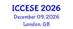International Conference on Civil, Environmental and Structural Engineering (ICCESE) December 09, 2026 - London, United Kingdom