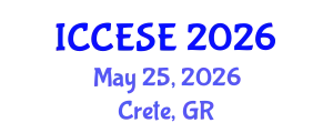 International Conference on Civil, Environmental and Structural Engineering (ICCESE) May 25, 2026 - Crete, Greece