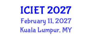 International Conference on Information Engineering and Technology (ICIET) February 11, 2027 - Kuala Lumpur, Malaysia