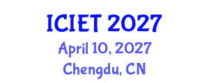 International Conference on Information Engineering and Technology (ICIET) April 10, 2027 - Chengdu, China