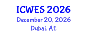 International Conference on Water and Environmental Sciences (ICWES) December 20, 2026 - Dubai, United Arab Emirates