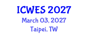 International Conference on Water and Environmental Sciences (ICWES) March 03, 2027 - Taipei, Taiwan