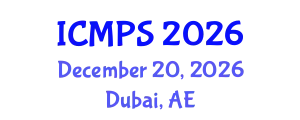 International Conference on Medicine and Pharmacological Sciences (ICMPS) December 20, 2026 - Dubai, United Arab Emirates