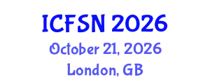 International Conference on Food Science and Nutrition (ICFSN) October 21, 2026 - London, United Kingdom