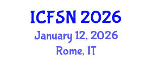 International Conference on Food Science and Nutrition (ICFSN) January 12, 2026 - Rome, Italy
