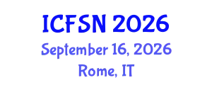 International Conference on Food Science and Nutrition (ICFSN) September 16, 2026 - Rome, Italy