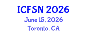 International Conference on Food Science and Nutrition (ICFSN) June 15, 2026 - Toronto, Canada
