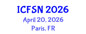 International Conference on Food Science and Nutrition (ICFSN) April 20, 2026 - Paris, France