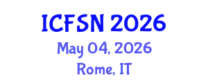 International Conference on Food Science and Nutrition (ICFSN) May 04, 2026 - Rome, Italy