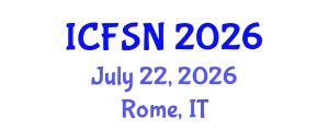 International Conference on Food Science and Nutrition (ICFSN) July 22, 2026 - Rome, Italy
