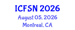 International Conference on Food Science and Nutrition (ICFSN) August 05, 2026 - Montreal, Canada