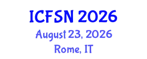 International Conference on Food Science and Nutrition (ICFSN) August 23, 2026 - Rome, Italy