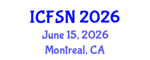 International Conference on Food Science and Nutrition (ICFSN) June 15, 2026 - Montreal, Canada