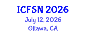 International Conference on Food Science and Nutrition (ICFSN) July 12, 2026 - Ottawa, Canada