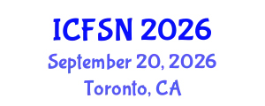 International Conference on Food Science and Nutrition (ICFSN) September 20, 2026 - Toronto, Canada