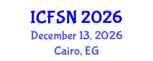 International Conference on Food Science and Nutrition (ICFSN) December 13, 2026 - Cairo, Egypt