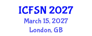 International Conference on Food Science and Nutrition (ICFSN) March 15, 2027 - London, United Kingdom