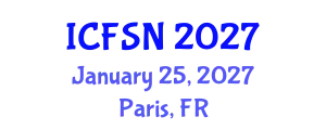 International Conference on Food Science and Nutrition (ICFSN) January 25, 2027 - Paris, France