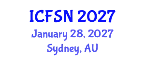 International Conference on Food Science and Nutrition (ICFSN) January 28, 2027 - Sydney, Australia