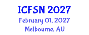 International Conference on Food Science and Nutrition (ICFSN) February 01, 2027 - Melbourne, Australia
