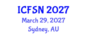 International Conference on Food Science and Nutrition (ICFSN) March 29, 2027 - Sydney, Australia