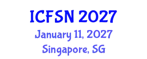 International Conference on Food Science and Nutrition (ICFSN) January 11, 2027 - Singapore, Singapore