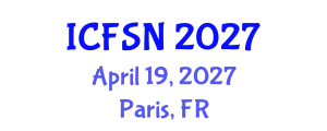 International Conference on Food Science and Nutrition (ICFSN) April 19, 2027 - Paris, France