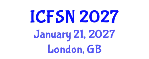 International Conference on Food Science and Nutrition (ICFSN) January 21, 2027 - London, United Kingdom