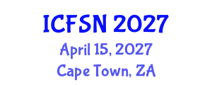 International Conference on Food Science and Nutrition (ICFSN) April 15, 2027 - Cape Town, South Africa