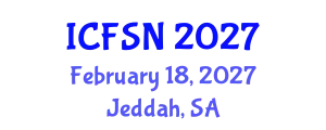 International Conference on Food Science and Nutrition (ICFSN) February 18, 2027 - Jeddah, Saudi Arabia