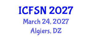 International Conference on Food Science and Nutrition (ICFSN) March 24, 2027 - Algiers, Algeria