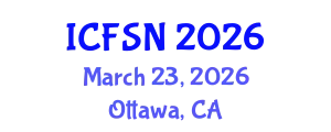 International Conference on Food Science and Nutrition (ICFSN) March 23, 2026 - Ottawa, Canada