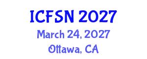 International Conference on Food Science and Nutrition (ICFSN) March 24, 2027 - Ottawa, Canada