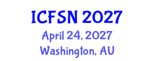 International Conference on Food Science and Nutrition (ICFSN) April 24, 2027 - Washington, Australia