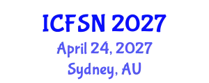 International Conference on Food Science and Nutrition (ICFSN) April 24, 2027 - Sydney, Australia